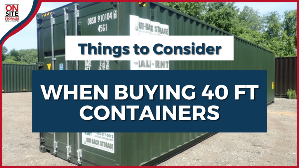 buying 40 foot shipping containers