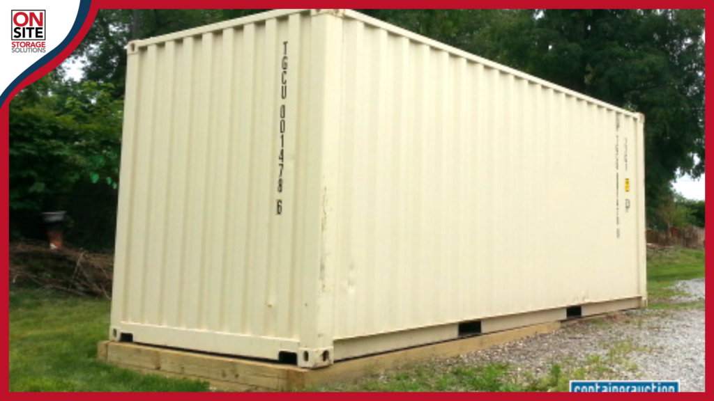 Shipping Container Foundation Rail Road Ties For Support