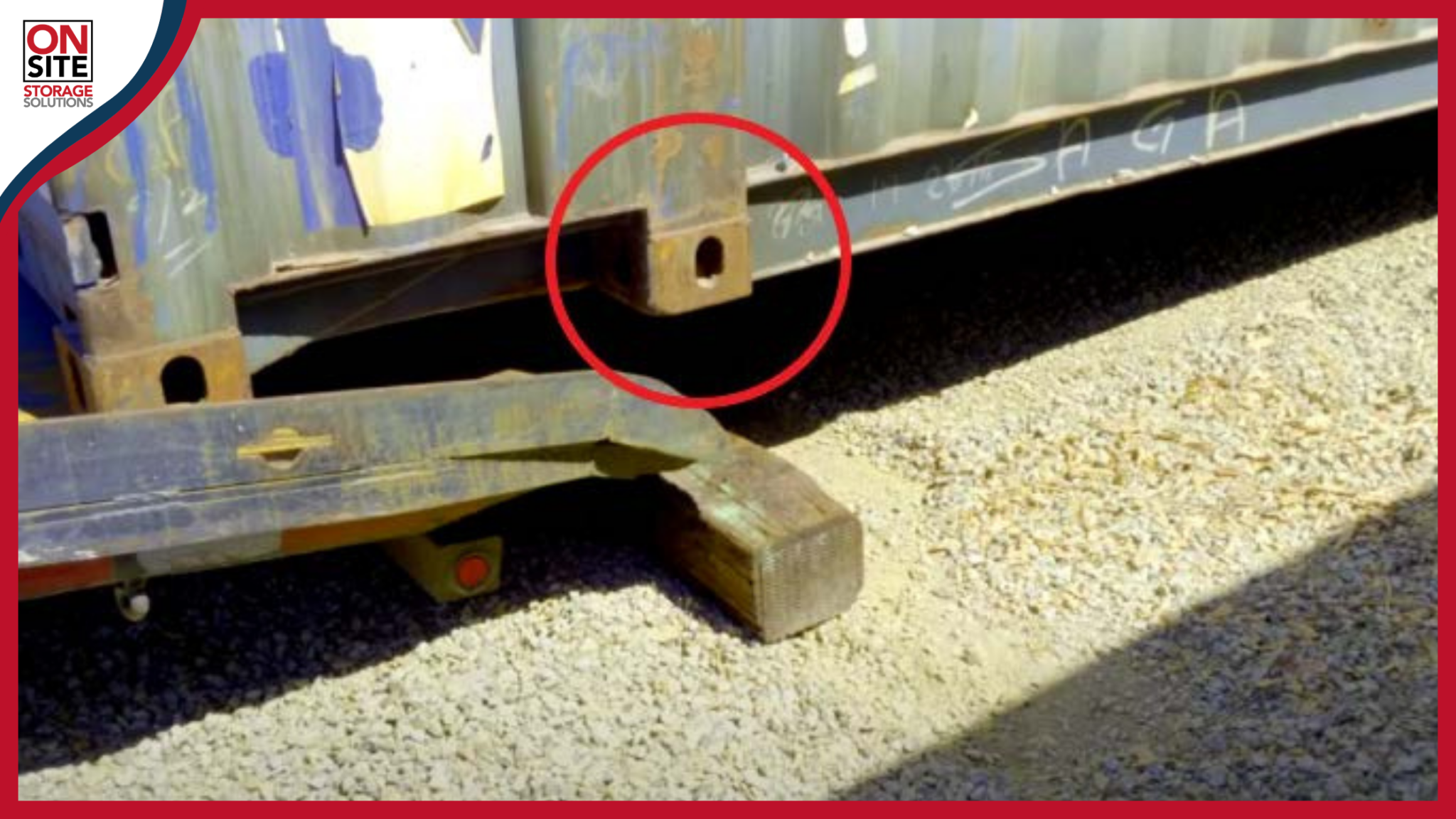 Container Guid Rails Example Shipping Container Foundation | Railroad Ties Guide