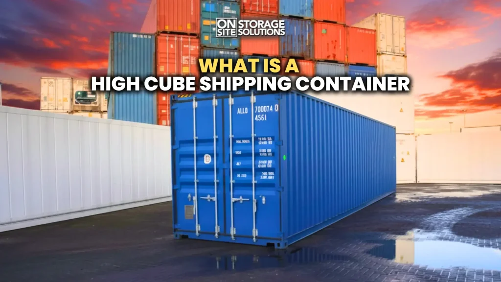 High cube shipping container with extra height for storage and cargo transport