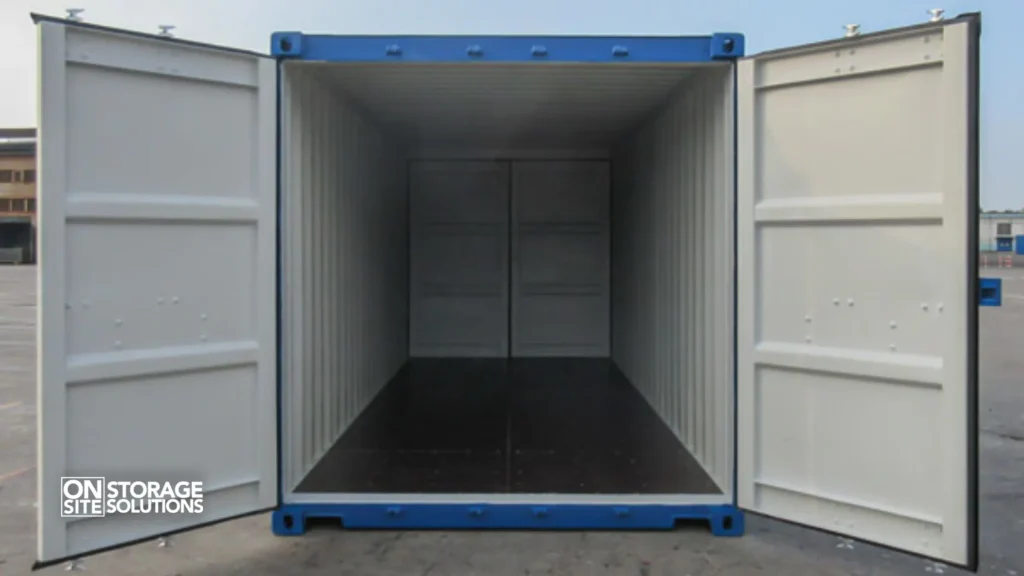 Dry Van Shipping container with one set of double doors on one end