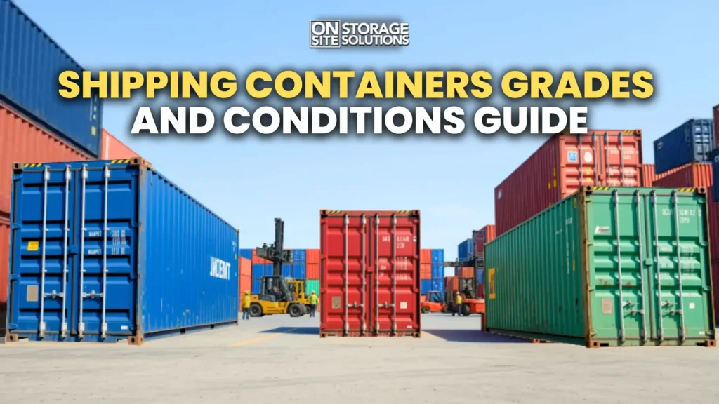Shipping containers grades showing different container conditions and quality levels