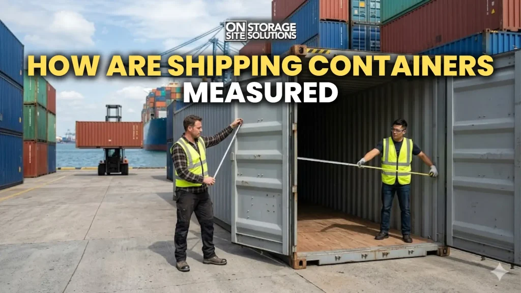 How are shipping containers measured using standard dimensions, volume, and container capacity specifications.