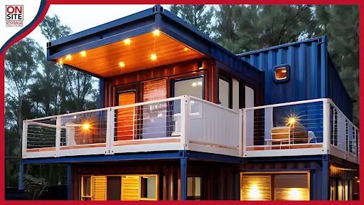 shipping container 2 story home