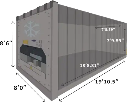Refrigerated Shipping Container Dimensions