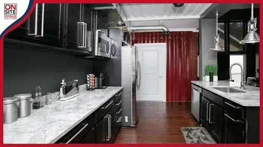 Royal Oak Shipping Container House kitchen