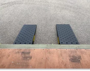 36″ x 16″ Aluminum-Reinforced Foam Dual Wedge Container Ramps – 5,000 lbs. Capacity per ramp