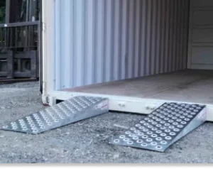 36″ x 16″ Aluminum Shipping Container Wedge Ramps – 10,000 lbs. Capacity