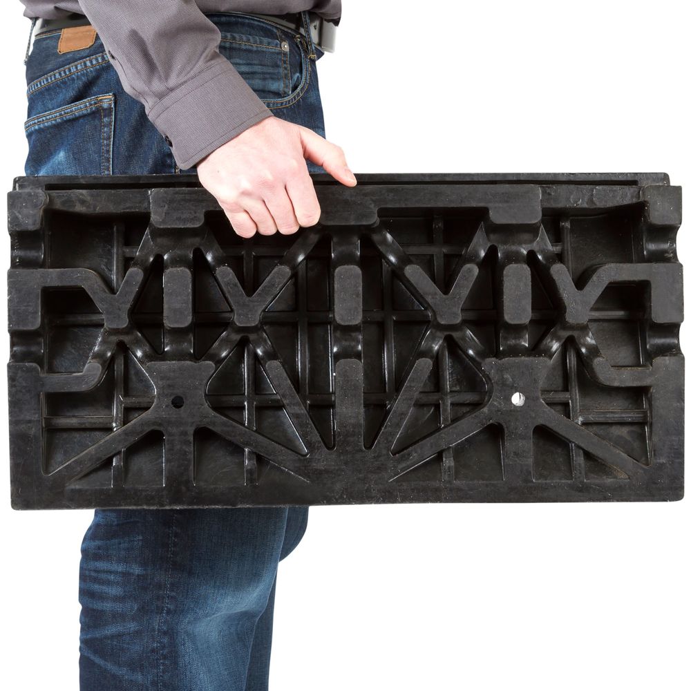12" L x 23-5/8" W - Rubber Curb Ramp - 60,000 lbs. Capacity