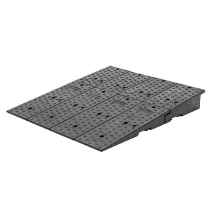 49″ x 44″ Rubber Full-Width Wedge Shipping Container Ramps – 20,000 lbs. Capacity per ramp