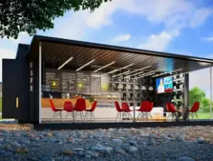 Restaurant in Shipping Container