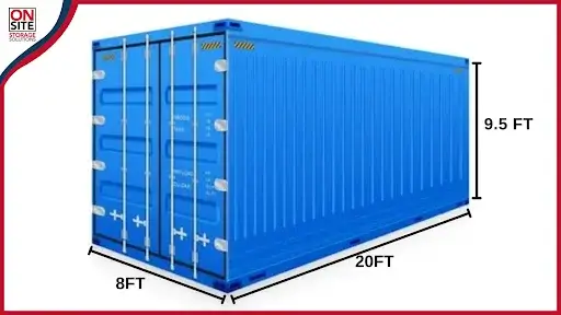 Overview of 20-foot-high cube shipping container