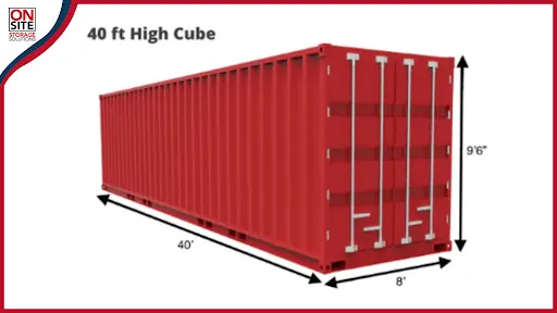 Overview of a 40 Feet High Cube Shipping Container Size