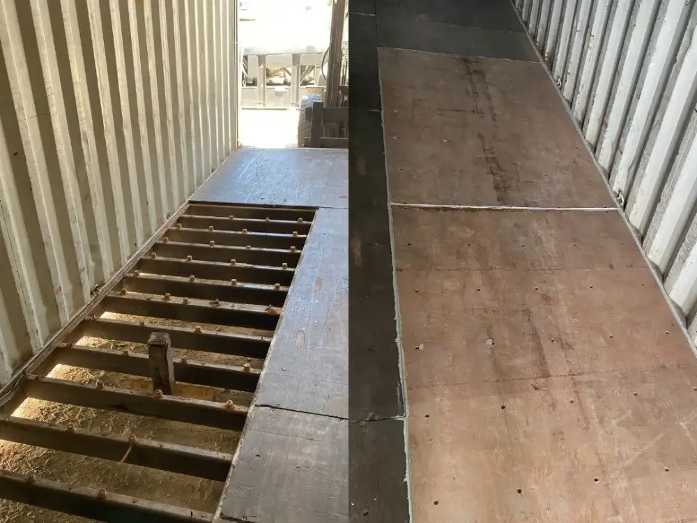 Shipping Container Concrete Floor