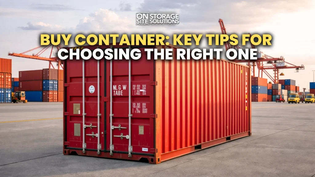 Buy container with the right size condition and features for your storage needs