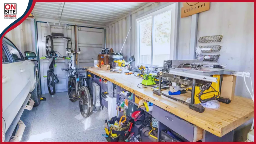 Vehicle workshop shipping container
