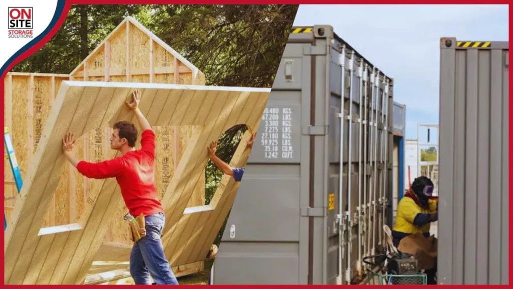 Materials and Building for container shed