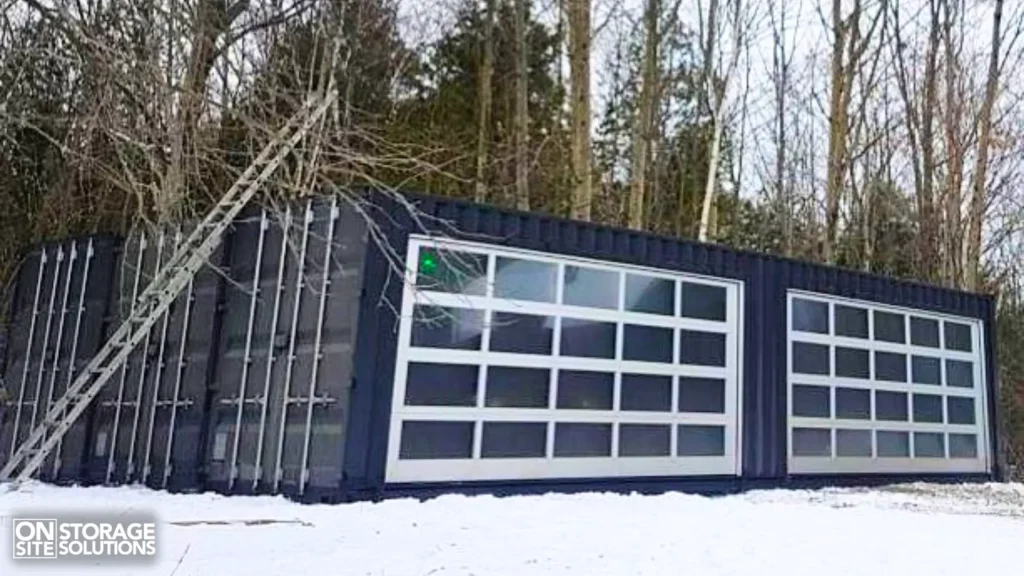 Double Glass Door Container Garage