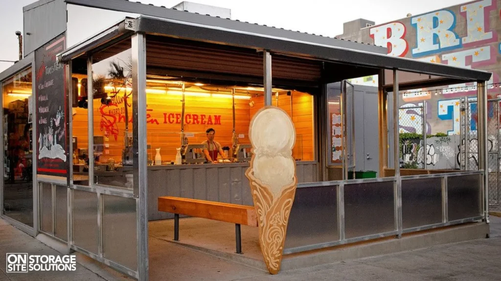 Pop-Up Restaurants and Ice Cream Shops cargo containers