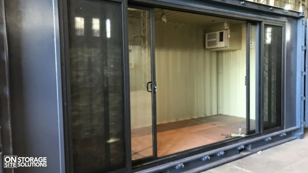 Slide Glass Doors on Shipping Containers