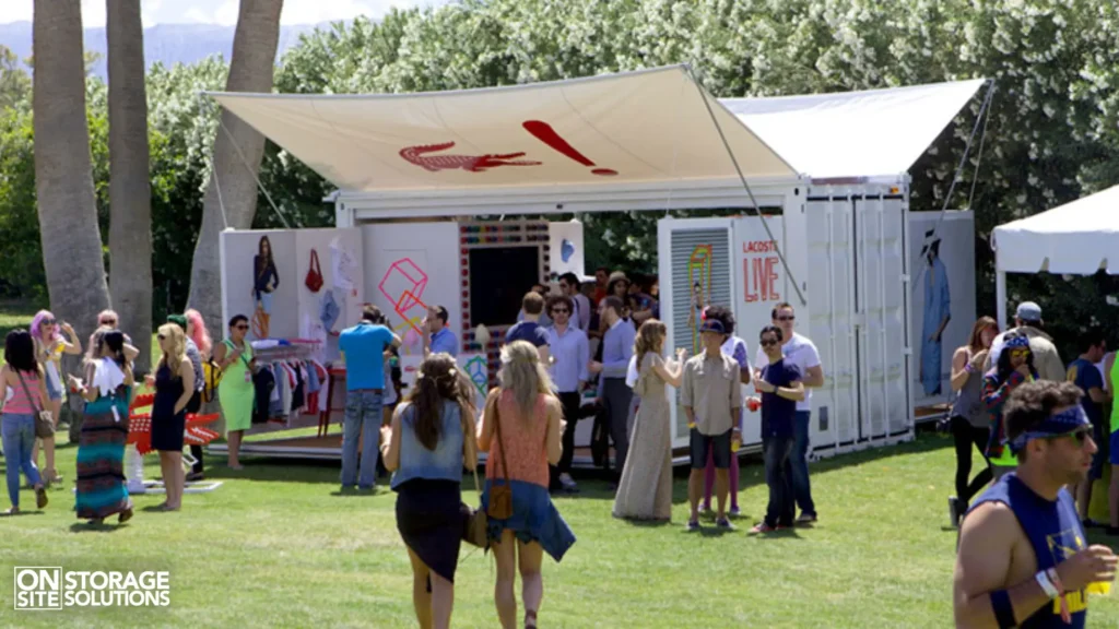 Lacoste LIVE shipping container at Coachella