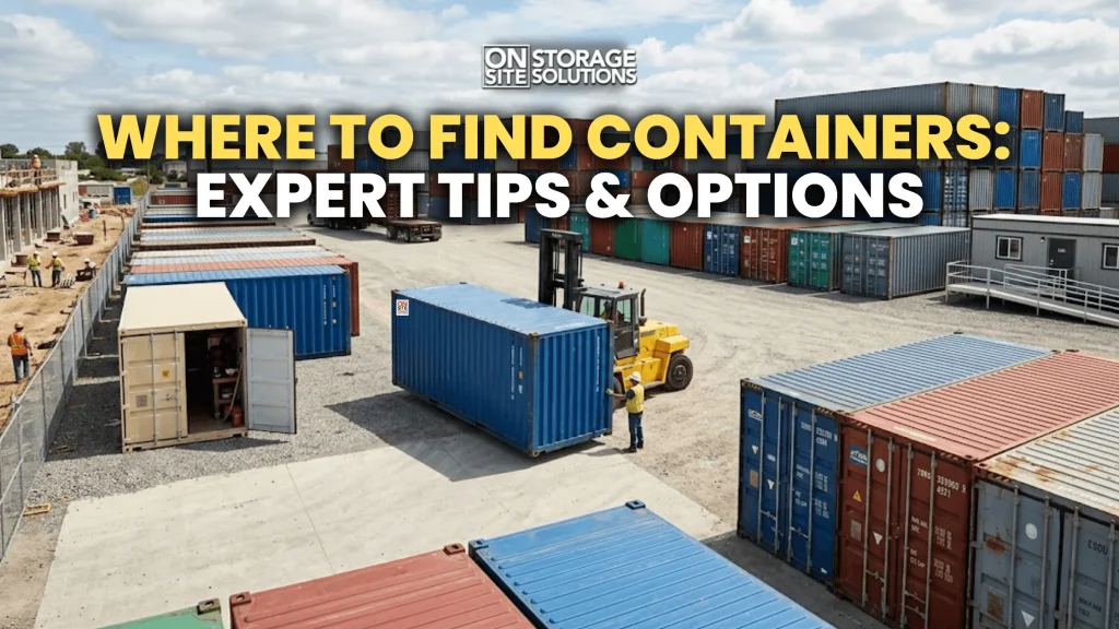 Where to find containers from reliable suppliers and sellers