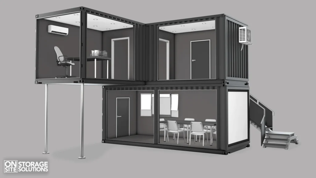 The Conversion Process shipping container workplace