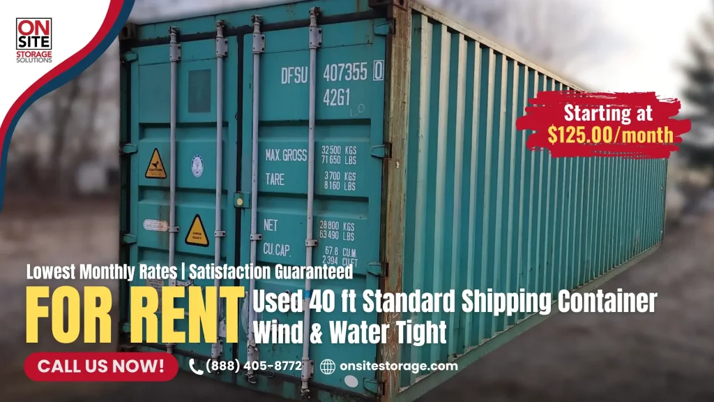 40ft Shipping Container for Rent