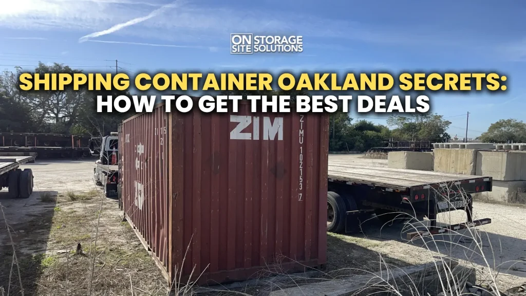 Delivered shipping container at an Oakland property ready for use