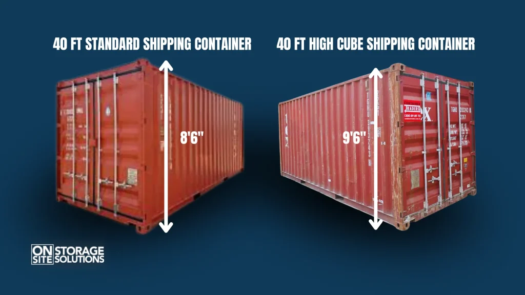 40 feet High Cube vs. 40 feet Standard Container What Sets Them Apart