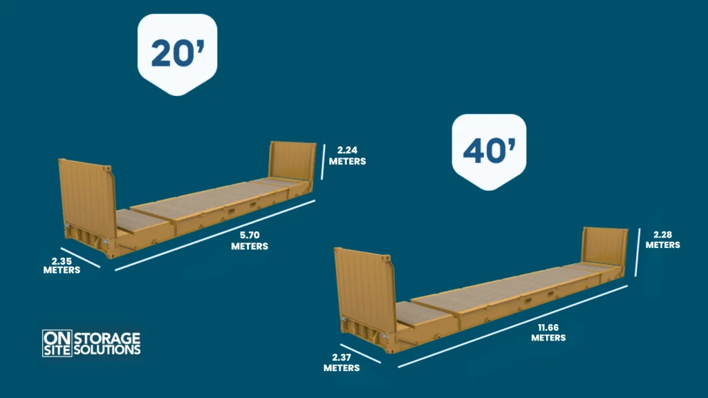 Flat Rack Shipping Container Dimensions