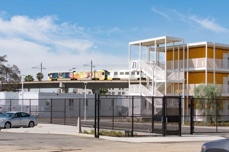 shipping container housing complex los angeles