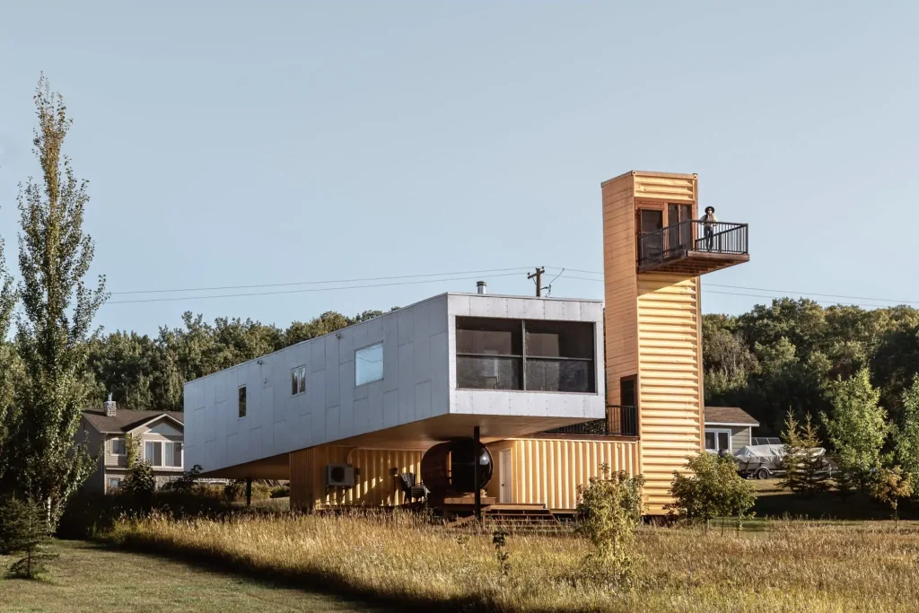 Shipping Container Cabin in Manitoba