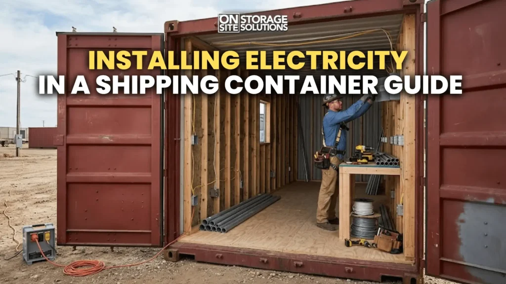 Installing electricity in a shipping container guide showing electrical wiring and installation
