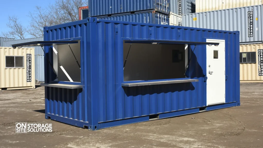 Various Window Options for Shipping Containers concession window