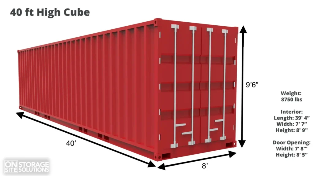 What Can Fit Inside a 40 Foot High Cube Shipping Container