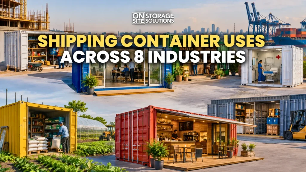 Shipping container uses across eight industries for storage and workspace solutions