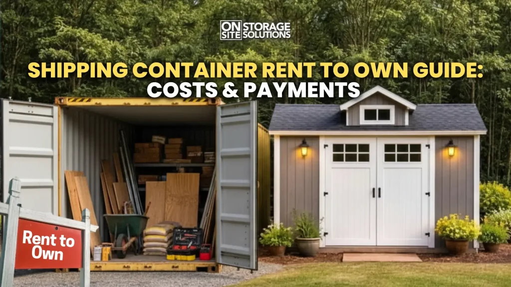 Shipping container rent to own guide explaining costs payments and ownership options