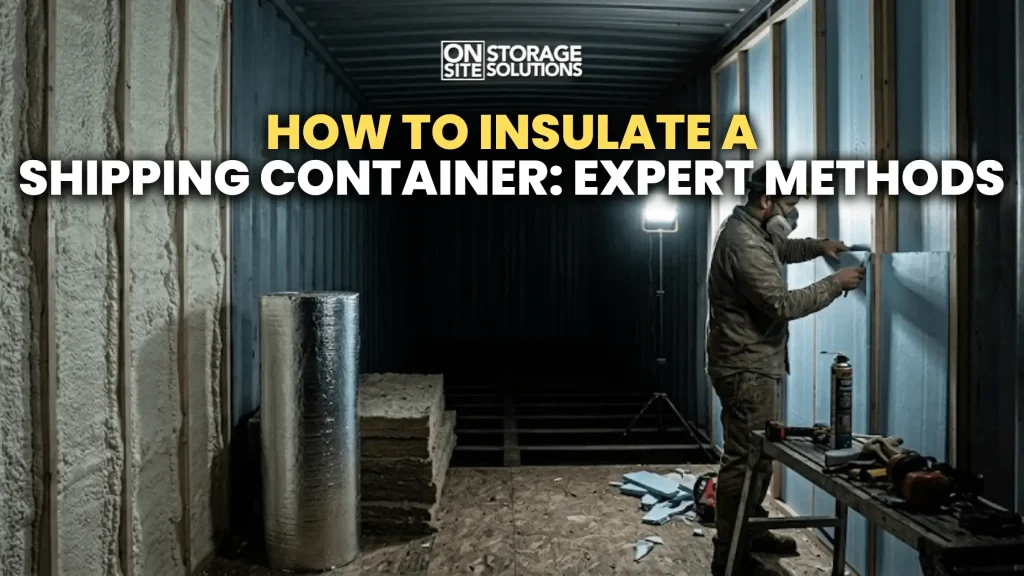 How to insulate a shipping container using expert insulation methods