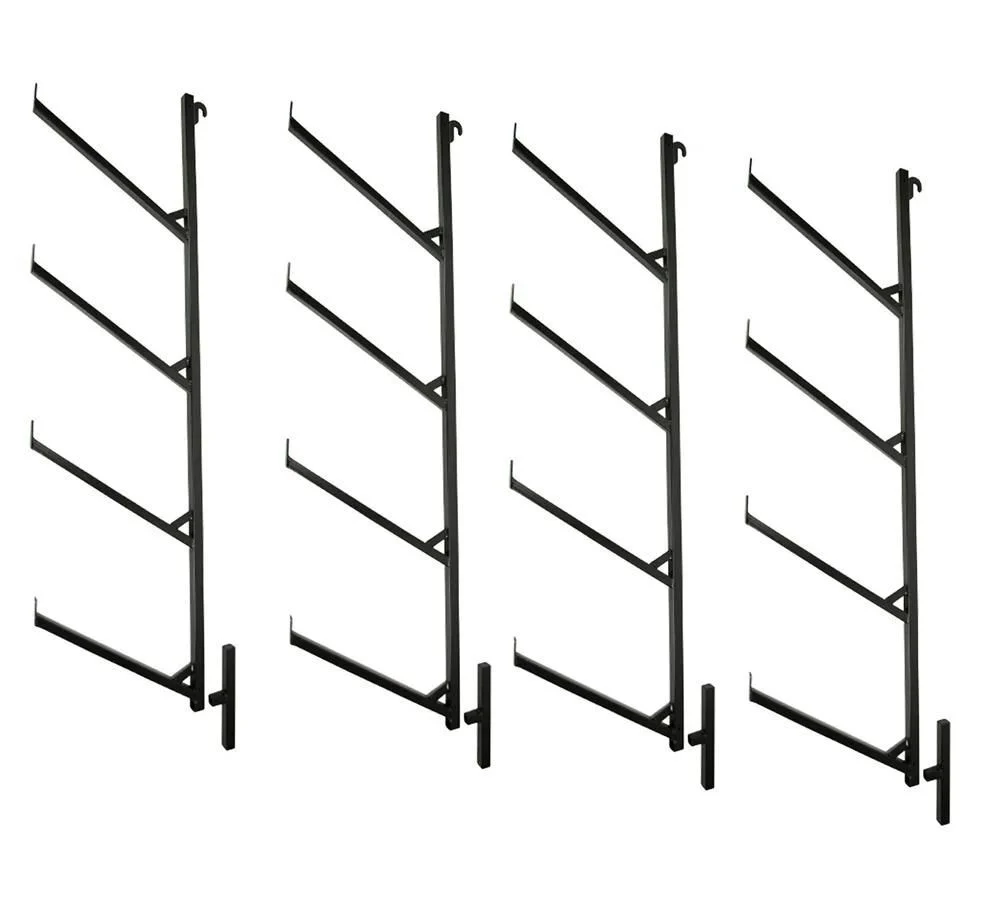 (4 Pack) Shipping Container 4 Tier Pipe Racks, 18″ (L) x 64″ (H)