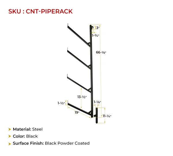 black_powder_coated_steel_shipping_container_4_tier_pipe_rack_18_l_x_64_h_sold_as_a_single_piece_n_dimension_view_-_mytee_products_5