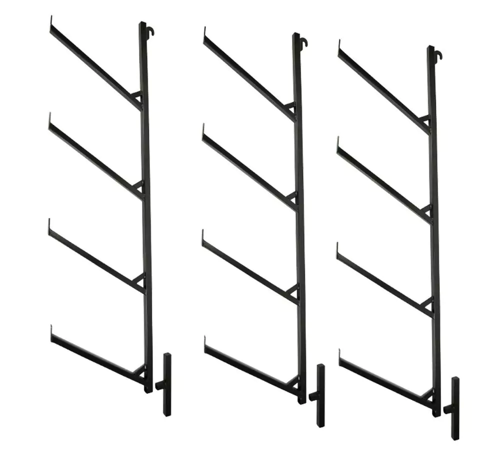 (3 Pack) Shipping Container 4 Tier Pipe Racks, 18″ (L) x 64″ (H)