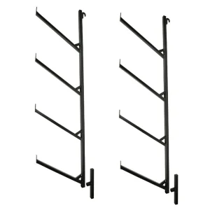 (2 Pack) Shipping Container 4 Tier Pipe Racks, 18″ (L) x 64″ (H)