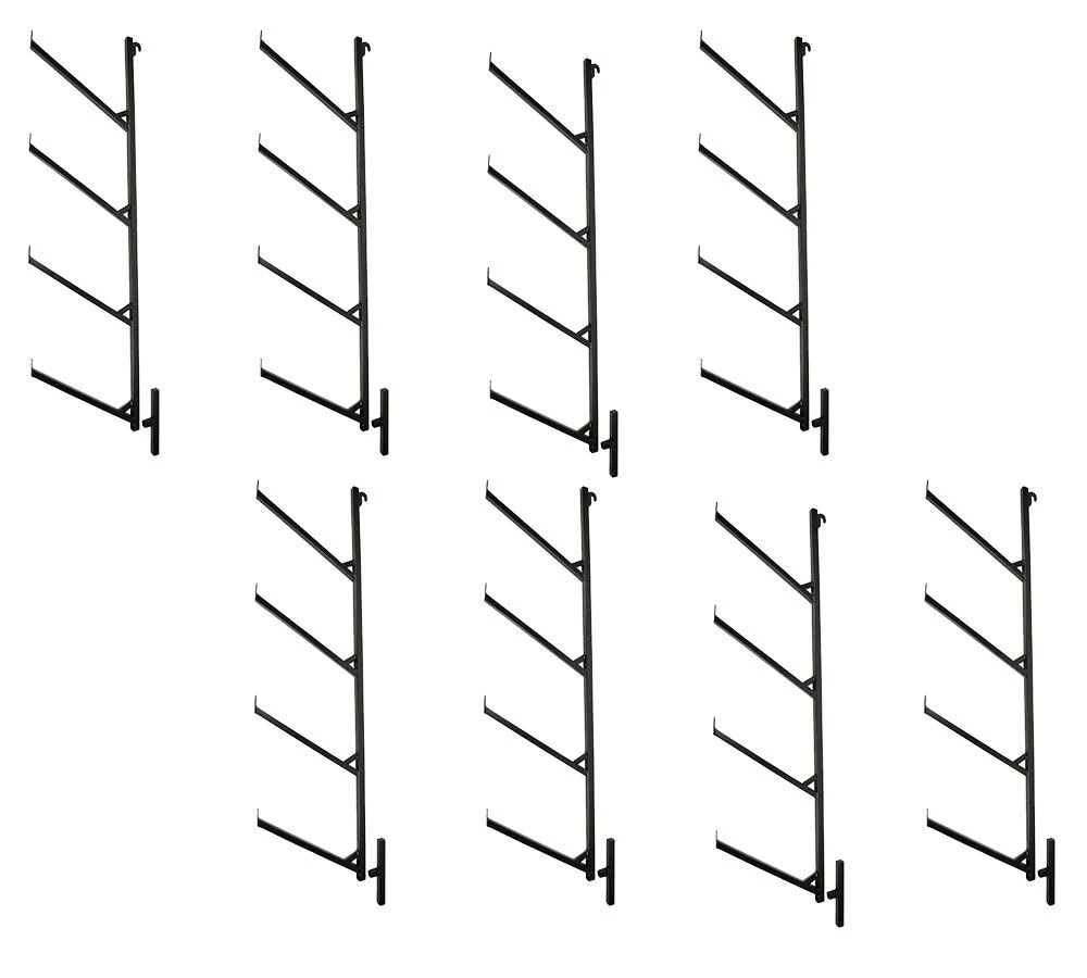 (8 Pack) Shipping Container 4 Tier Pipe Racks, 18″ (L) x 64″ (H)