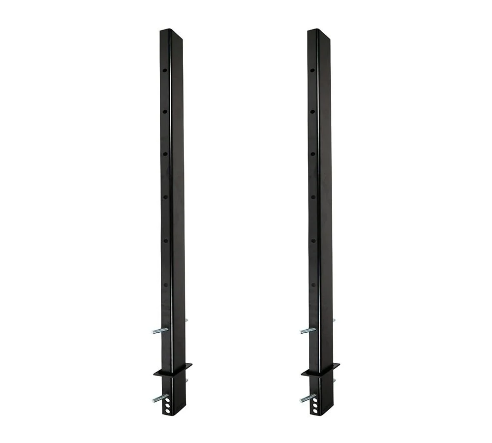 (2 Pack) 76″ Adjustable C-Channel Pipe Stake w/ Hitch Pin & Clips for Flatbed Trailers