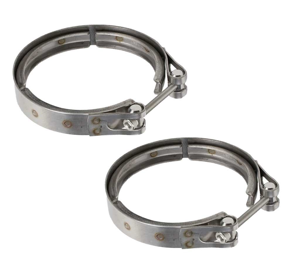 2PK 5″x5″x2″ VBand Clamp Stainless Steel Clamp for Exhaust Pipe Replace 21545619