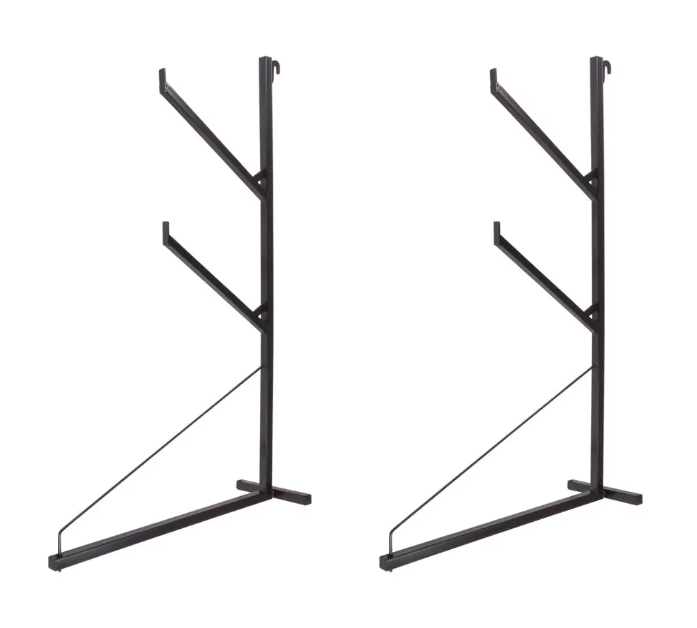 (2 Pack) 31-1/2″ x 53-1/8″ Shipping Container Shelving Brackets w/ stabilizer bar