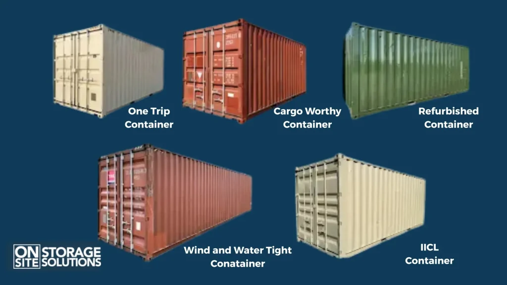 Types of Shipping Containers Based on Condition
