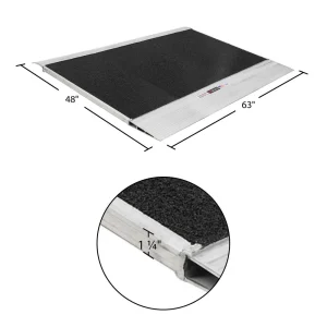 48″ x 63″ Grit-Coat Aluminum Shipping Container Ramps – 12,000 lb. Cap