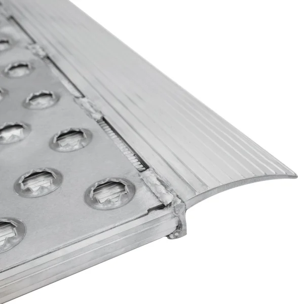 36" x 36" Punch Plate Aluminum Shipping Container Ramps - 8,000 lb. Cap